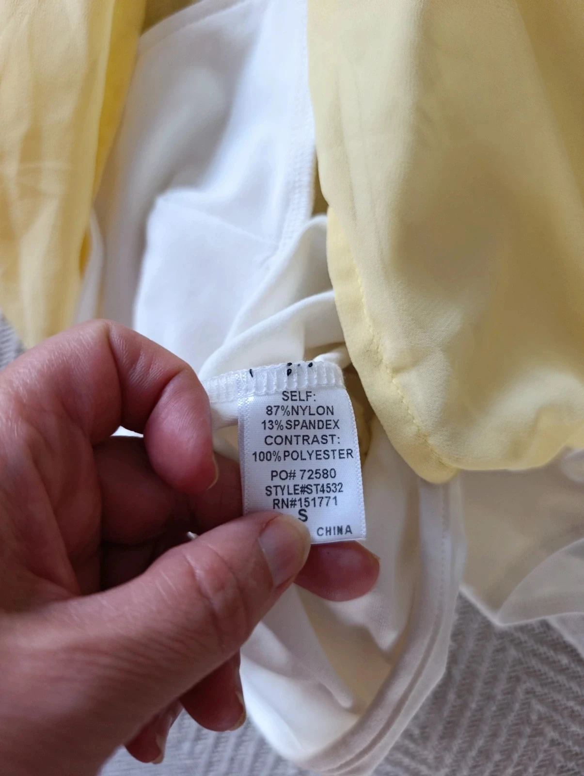 Le Lis pastel yellow women's chic elegant transparent voile T-shirt – photo 9